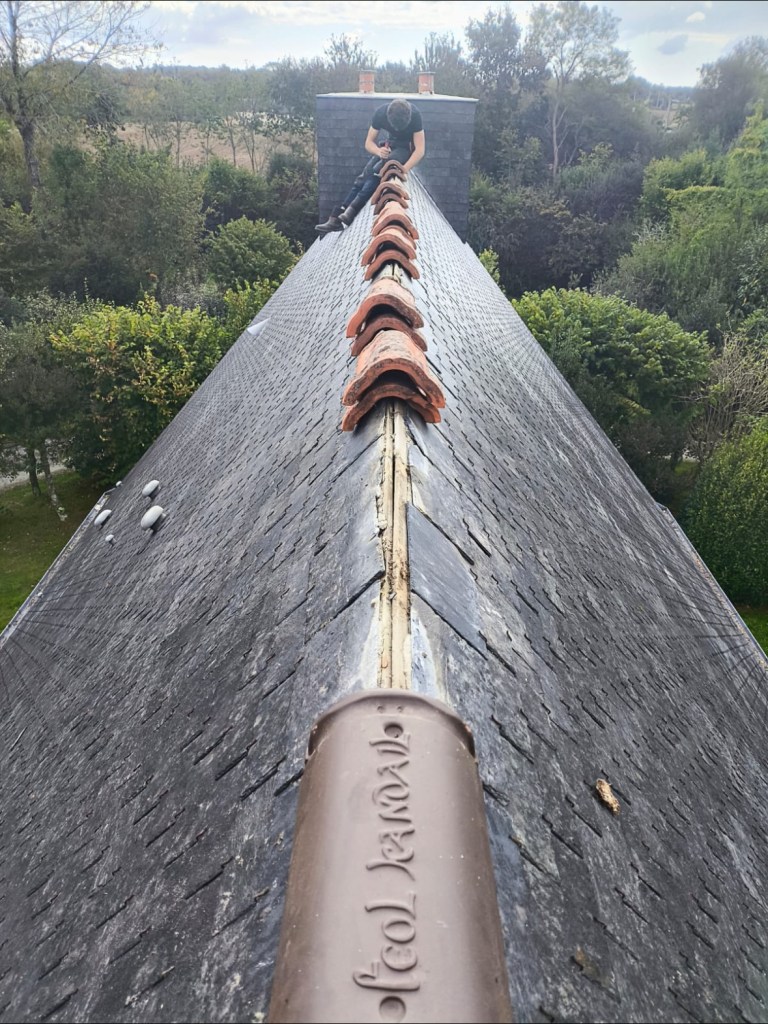 changement tuile faîtère